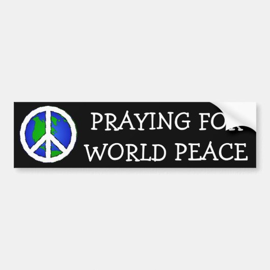 World Peace Earth en Peace Sign-BUMPERSTICKER Bumpersticker (Voorkant)