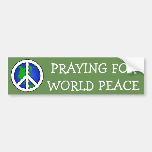 World Peace Earth en Peace Sign-BUMPERSTICKER Bumpersticker (Voorkant)