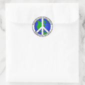World Peace Earth en Peace Sign Sticker (Tas)
