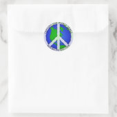 World Peace Earth en Peace Sign Sticker (Tas)