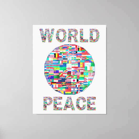 World Peace Flag II Collectie Wall Art Canvas Afdruk (Voorkant)