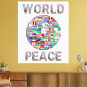 World Peace Flag II Collectie Wall Art Canvas Afdruk (Insitu (Woonkamer))
