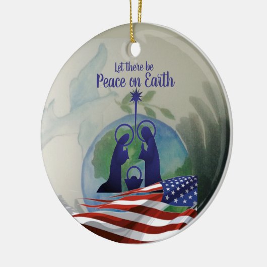 World Peace Flat Ornament (Links)