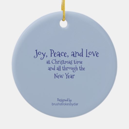 World Peace Flat Ornament (Achterkant)