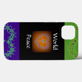 WORLD PEACE Hoesje-Mate iPhone CASE (Achterkant (horizontaal))