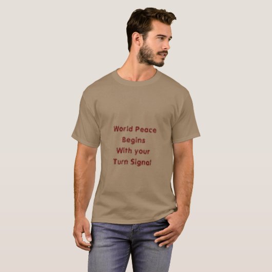 World Peace Mannen’s Basic T-shirt (Voorkant volledig)