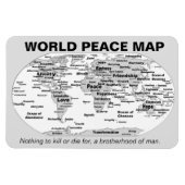 World Peace Map Magneet (Horizontaal)