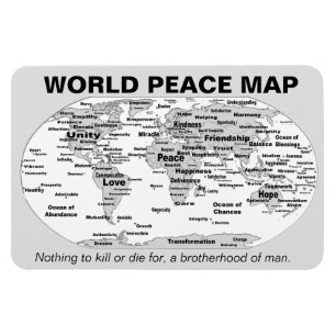 World Peace Map Magneet