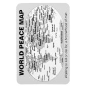 World Peace Map Magneet (Verticaal)
