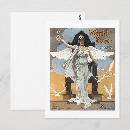 World Peace March Songbook Hoesje Briefkaart (Voorkant / Achterkant)