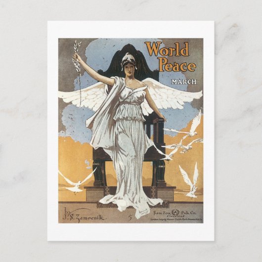 World Peace March Songbook Hoesje Briefkaart (Voorkant)