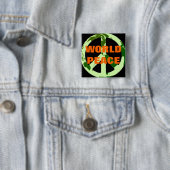 WORLD PEACE PINBACK BUTTON (In situ)