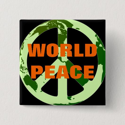 WORLD PEACE PINBACK BUTTON (Voorkant)