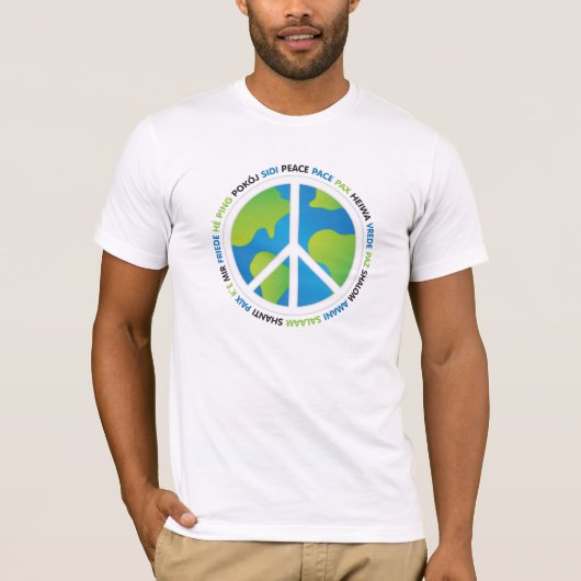 World Peace Sign Inspirerend T-shirt (Voorkant)