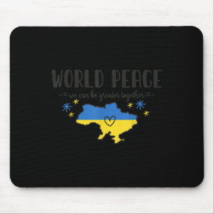 World Peace Ukraine Shirt Geen oorlog in Oekraïne  Muismat