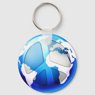 WORLD PEACE-WERELDBOL SLEUTELHANGER