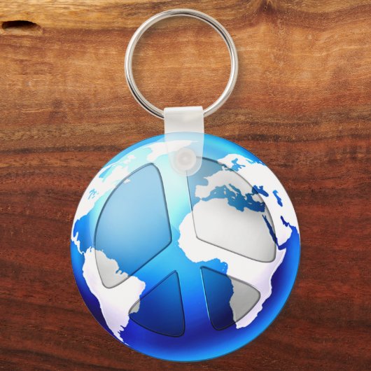 WORLD PEACE-WERELDBOL SLEUTELHANGER (Voorkant)