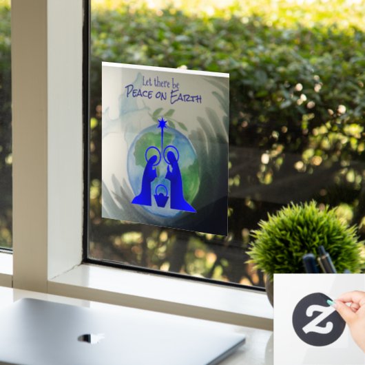 World Peace Window Clings Raamsticker (Kantoor)