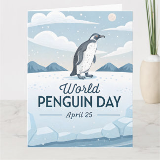 World Penguin Day Winter Nature Illustration Kaart