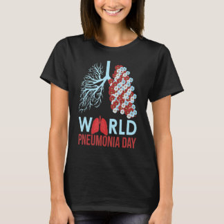 World Pneumonia Day Humanity Lungs Flow T-shirt