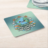 World Pollution Prevention Day Coaster Set Kartonnen Onderzetters (Schuin)