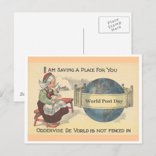 World Post Day Briefkaart (Voorkant / Achterkant)