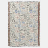 World Postage Stamps Pattern Deken (Voorkant Verticaal)