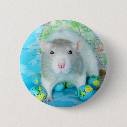 World Rat Day pin Ronde Button 5,7 Cm (Voorkant)