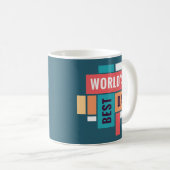 World’s Best Dad Mug – Retro Style Father’s Day Gi Koffiemok (Voorkant rechts)