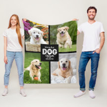 World’s Best Dog Mom 4 Photo on Black Bold Custom