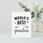 World’s Best Grandma – Sweet & Proud Grandma Briefkaart (Staand voorkant)