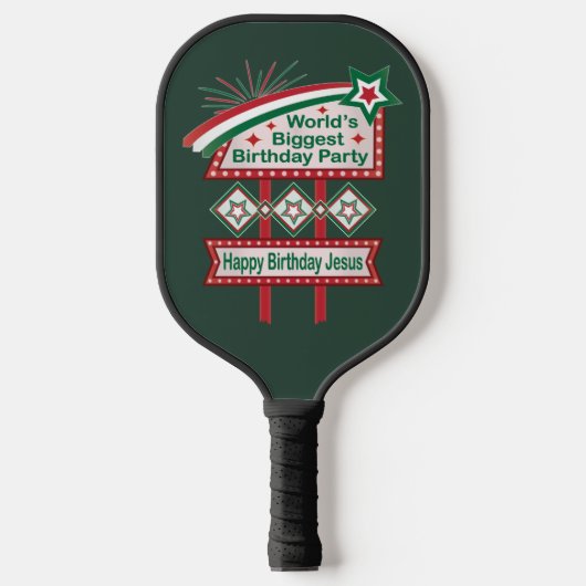 World’s Biggest Birthday Party Marquee Pickleball Paddle (Voorkant)