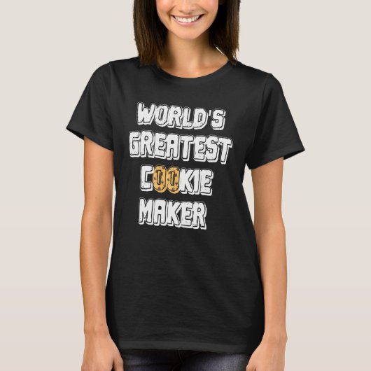 World S Greatest Cookie Maker Cookie Baking Queen T-shirt (Voorkant)
