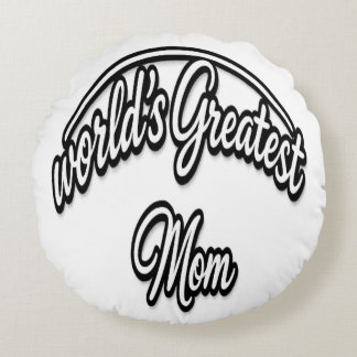 World’s Greatest Mom Elegant Cursive Design Rond Kussen