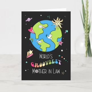 World’s Grooviest Mother in Law Mother’s Day Card  Kaart