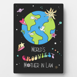 World’s Grooviest Mother in Law Retro Plaque       Fotoplaat