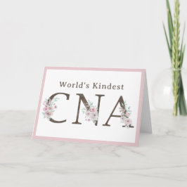 World’s Kindest CNA Floral Christmas Bedankkaart