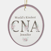 World’s Kindest CNA Floral Christmas Keramisch Ornament (Links)