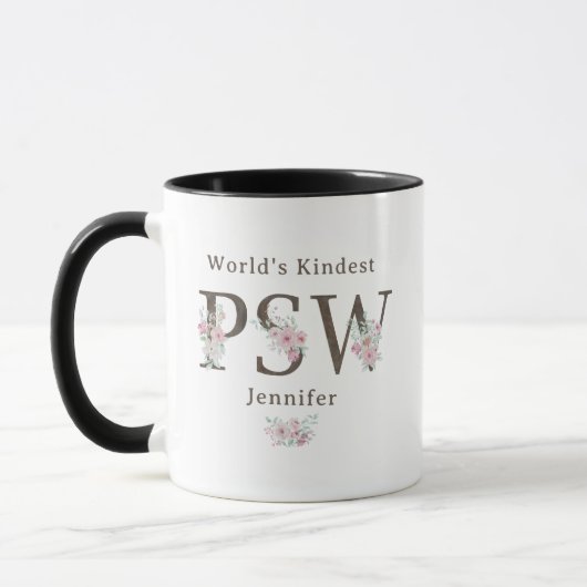 World’s Kindest  PSW Floral Christmas Mok (Links)