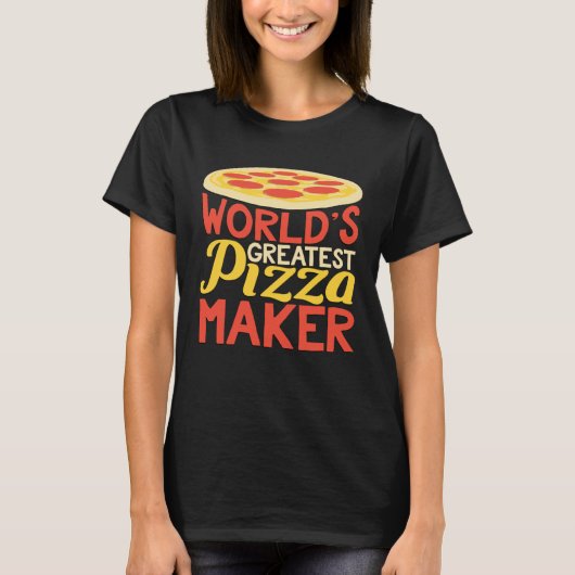 World s largest pizza baker t-shirt (Voorkant)