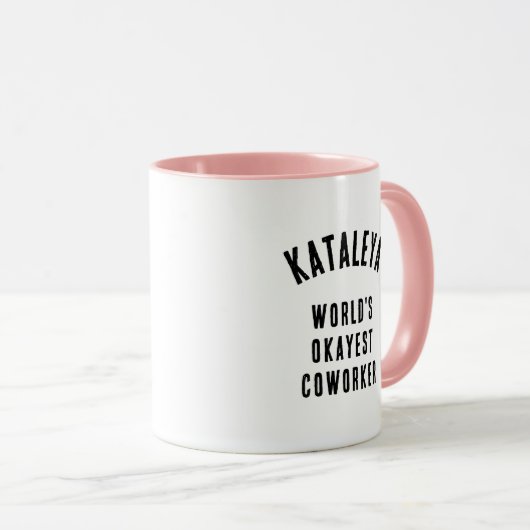 World’s Okayest Coworker Funny Custom Text Mug Mok (Voorkant rechts)
