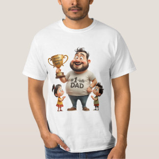 World’s Okayest Dad – Funny Cartoon Father’s Day  T-shirt