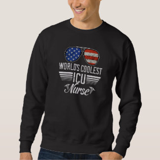 World´s Okayest ICU Nurse American Flag Patriotic  Trui