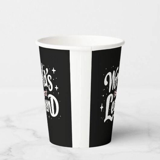 World’s Okayest Legend beroemd gemaakt door Funny  Papieren Bekers (Rechts)