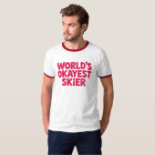 World’s Okayest Skier Funny Ski T-Shirt (Voorkant volledig)