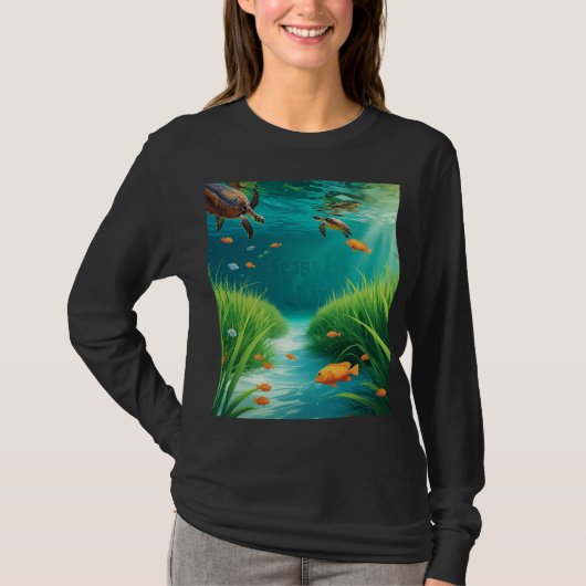 World Sea grass Day T-shirt (Voorkant)