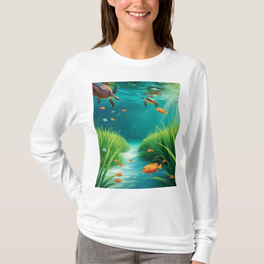 World Sea grass Day T-shirt (Voorkant)