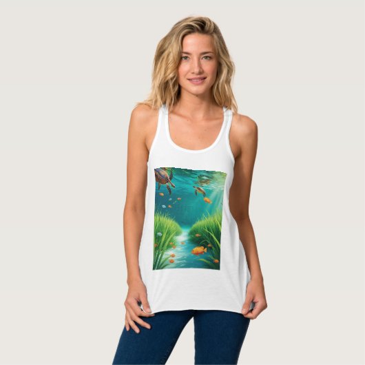 World Sea grass Day Tanktop (Volledige Voorkant)