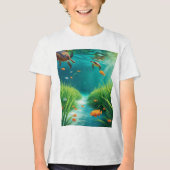 World Sea grass Day Tri-Blend Shirt (Voorkant)