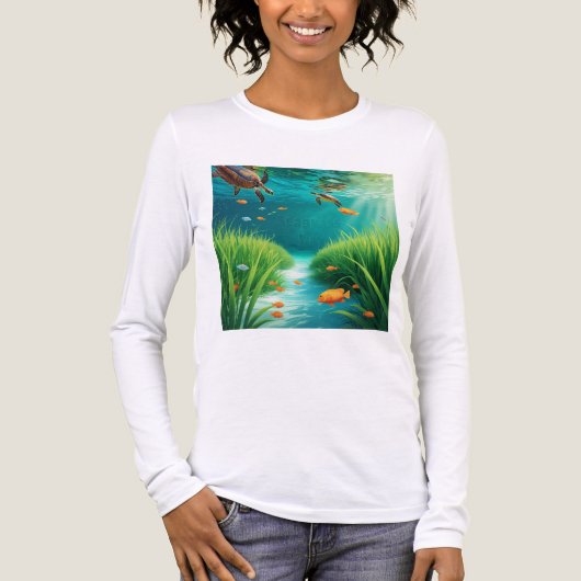 World Sea grass Day Tri-Blend Shirt (Voorkant volledig)